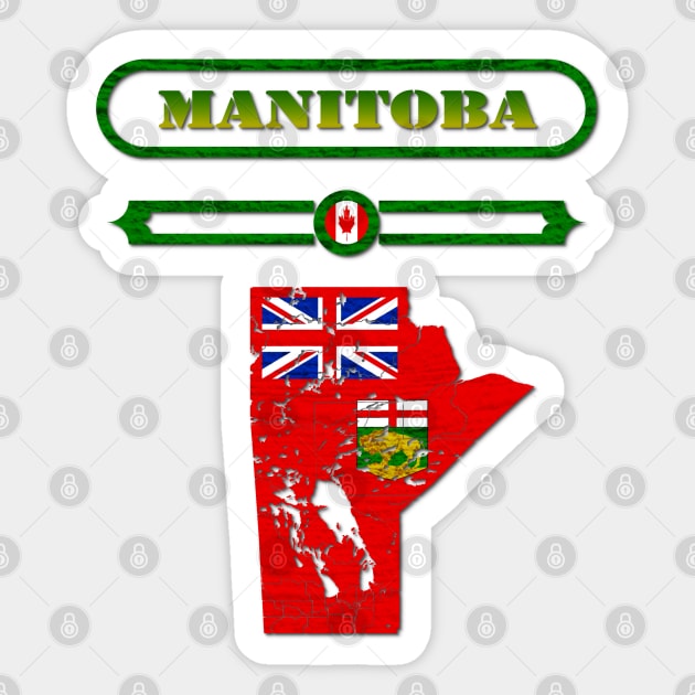 MANITOBA, CANADA, MAP OF MANITOBA. SAMER BRASIL Sticker by Samer Brasil